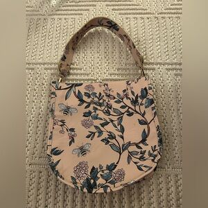 Ah Dorned Women’s Pink & Blue Floral Patterned Boho Hippie Granola Shoulder Bag